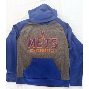 New York Mets - Fanatics Brand - Blue‎ & Gray Hoodie - Men's Size L